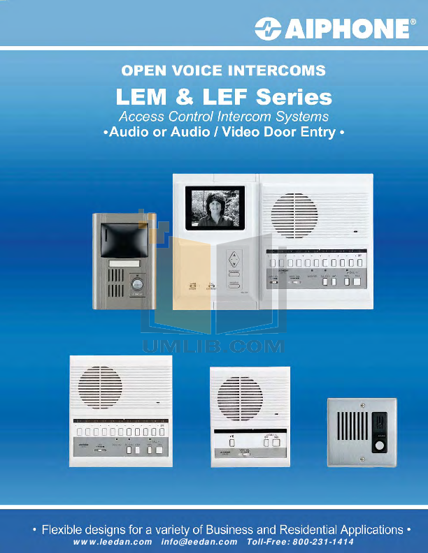 PDF manual for Aiphone Other LEF10C